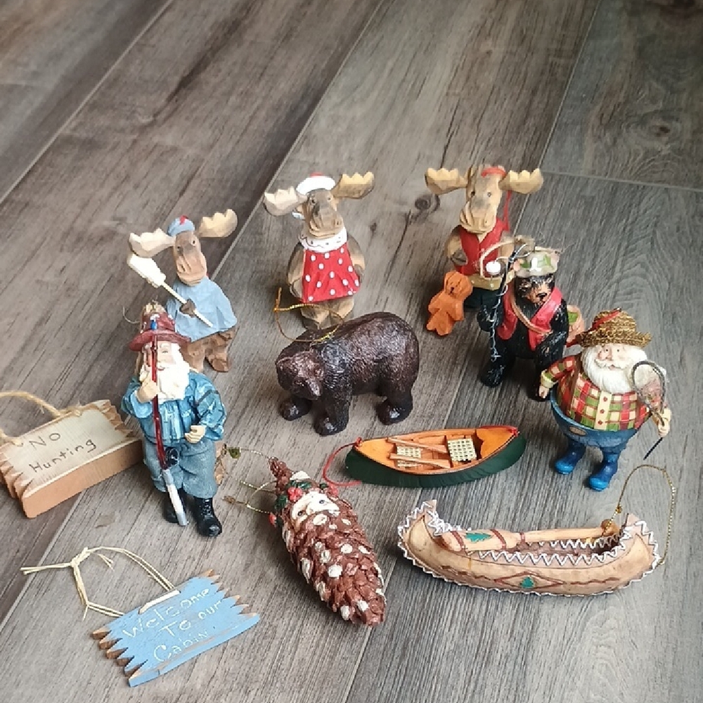 Rustic Holiday Ornament Set - Multicolor